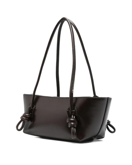 Hereu Black Fleca Leather Shoulder Bag