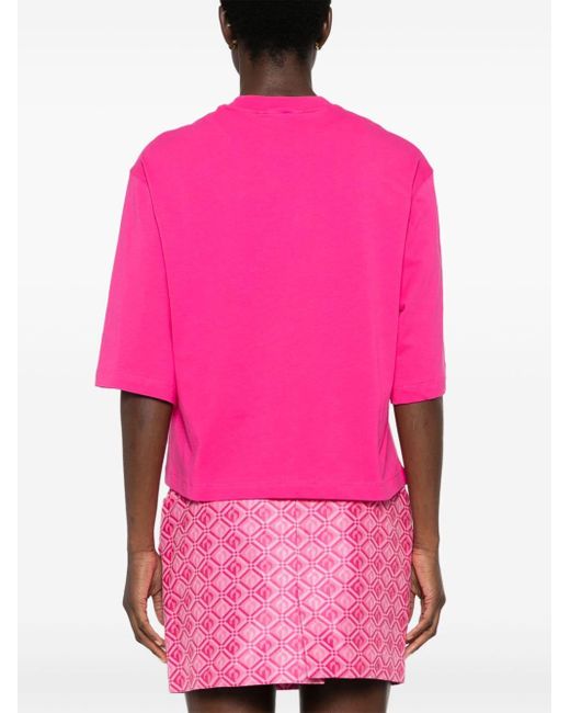 Versace Katoenen T-shirt Met Logoprint in het Pink