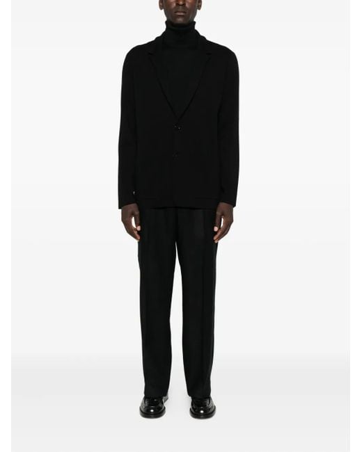 Roberto Collina Black Buttoned Patch-Pocket Cardigan for men