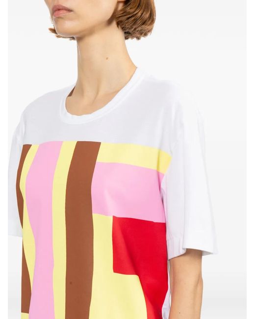 Comme des Garçons White Graphic-Print T-Shirt