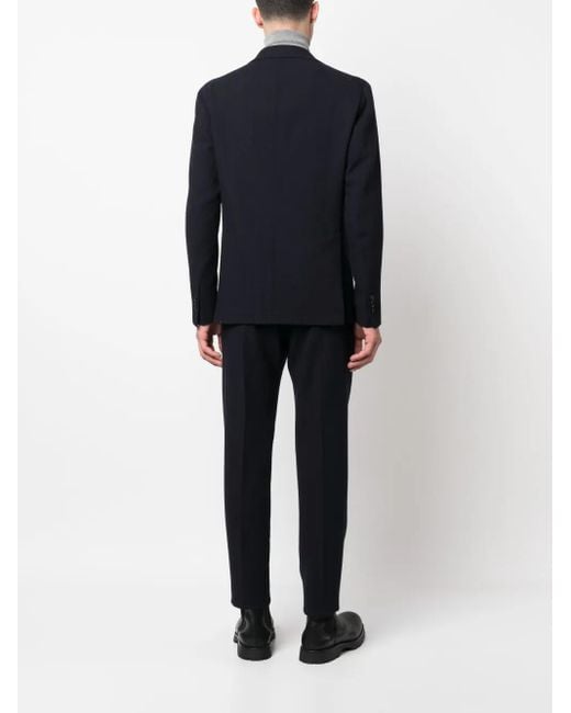 Tagliatore Blue Single-Breasted Textured Suit for men