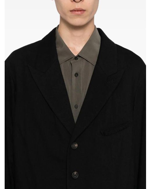 Ziggy Chen Black Single-Breasted Blazer for men