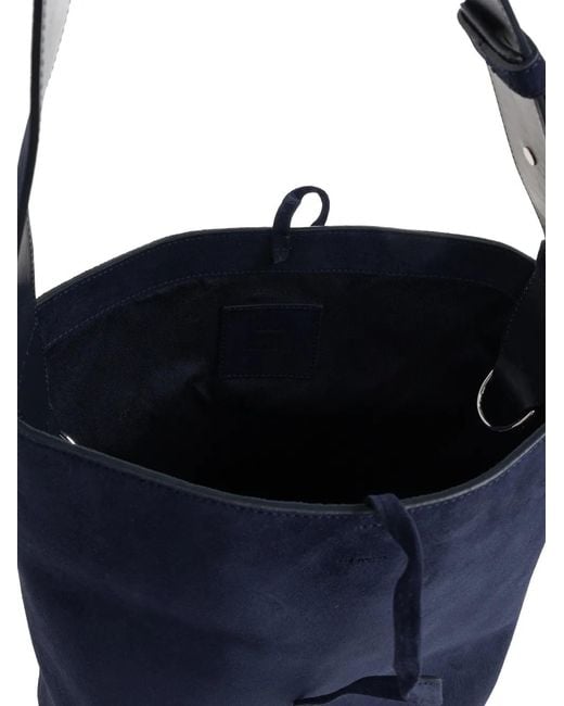 LIE STUDIO Blue Sac Cabas The Norm En Daim