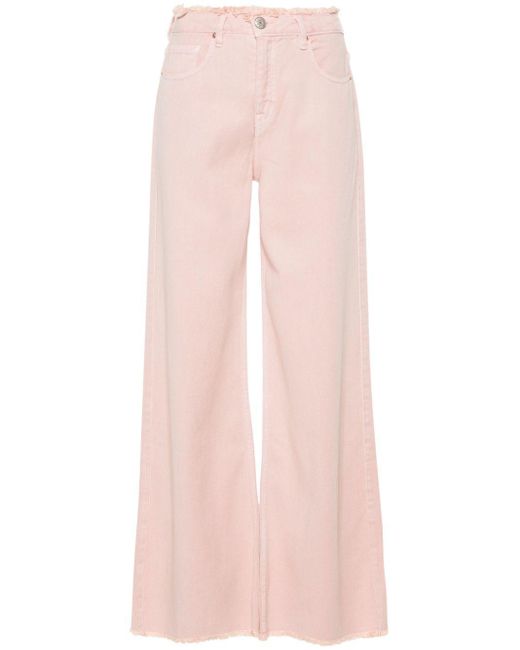 Bimba Y Lola Pink High-rise Wide-leg Jeans