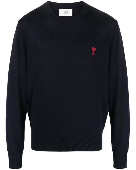 AMI Pullover Mit Ami De Coeur-Stickerei in Blue für Herren