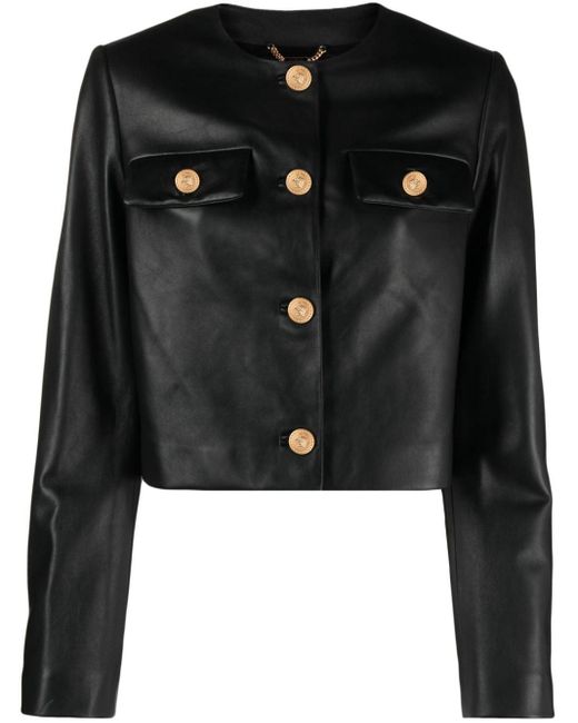 Versace Black Jacke mit Schulterpolstern