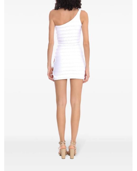 Amir Slama White X Jade Picon One-Shoulder Dress
