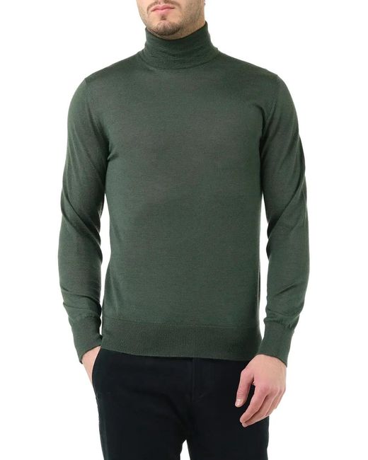 Al Duca D'aosta Green Roll-Neck Long-Sleeve T-Shirt for men