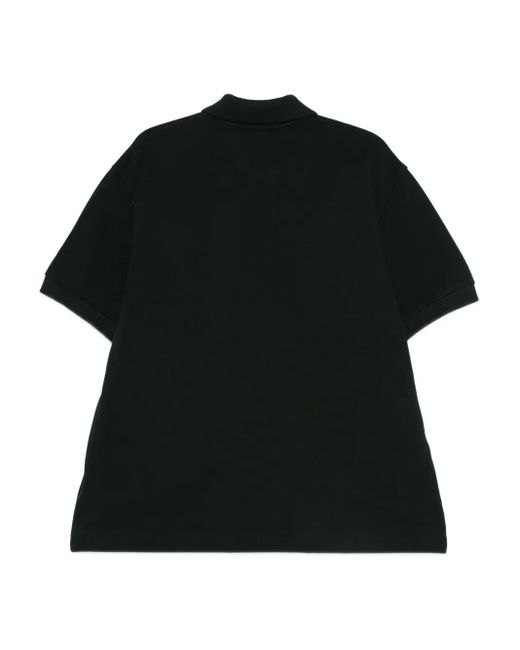 Lacoste Black Cotton Polo Shirt
