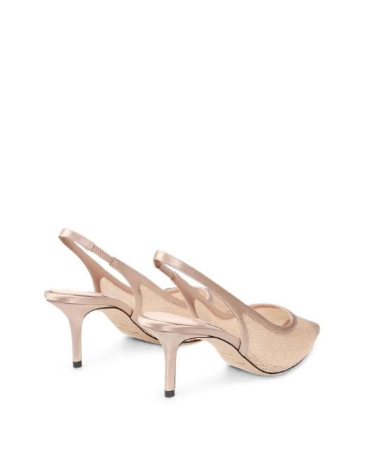 Jimmy Choo Pink Love Sling Back 65 Macaron Candyfloss Glitter Slingbacks Pumps