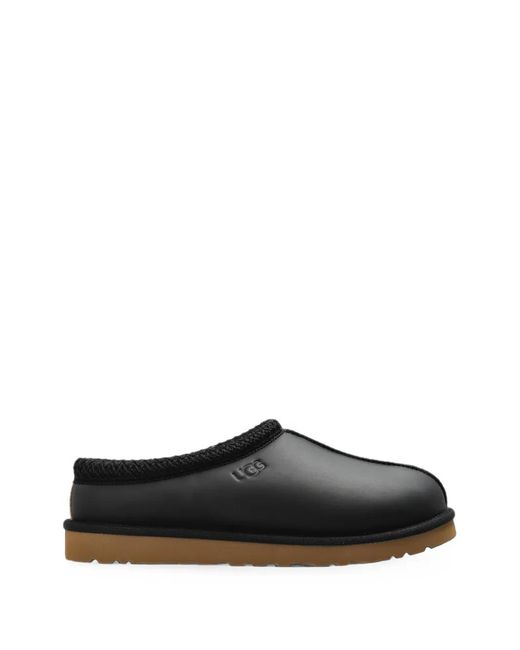 Ugg Black Tasman Leather Slippers for men