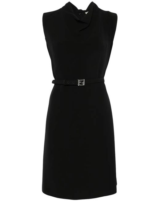 Fendi Black Cady Mini Dress