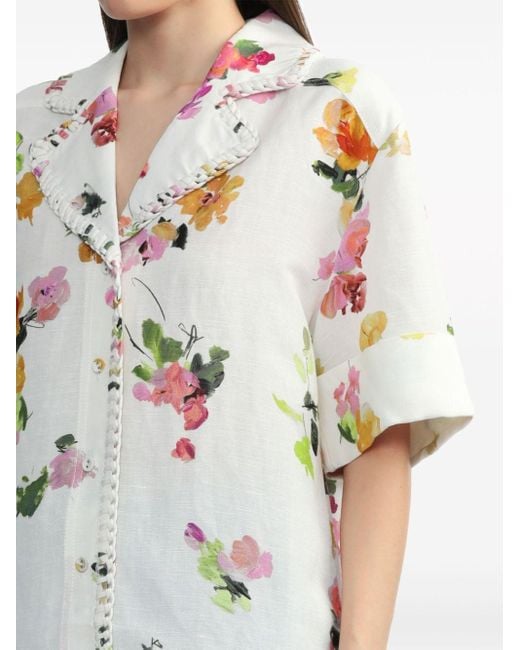 Camisa con estampado floral Aje. de color White