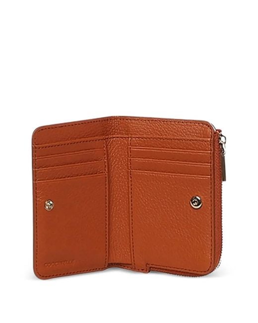 Coccinelle Orange Zip Leather Wallet