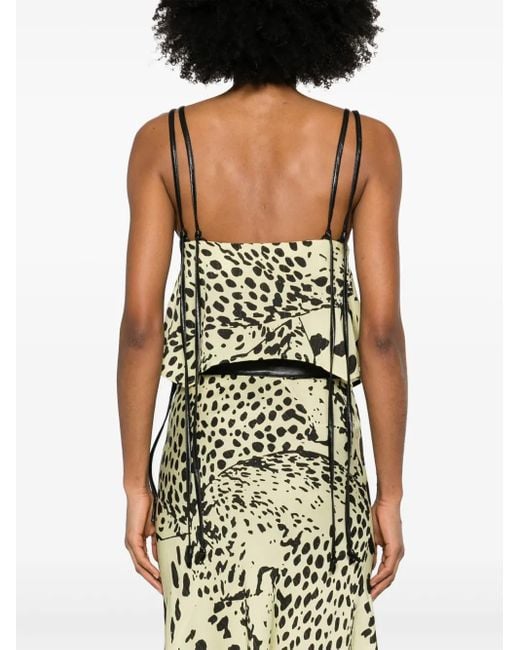 Haut À Imprimé Animalier Nanushka en coloris Black