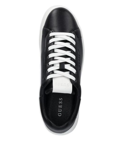 Guess Black Lace-Up Platform Sneakers for men