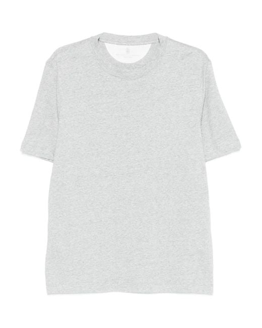 メンズ Brunello Cucinelli クルーネック ポロシャツ Gray