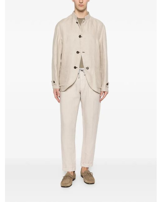 Eleventy White Reversible Button-Up Jacket for men
