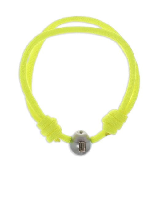 Dezso by Sara Beltran Yellow 18K Rose Cowrie Pearl And Quartz Bracelet
