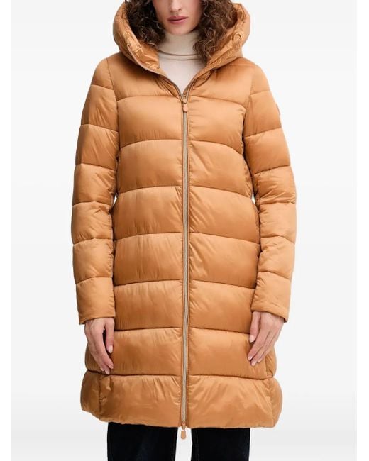 Save The Duck Orange Lysa Hooded Padded Coat
