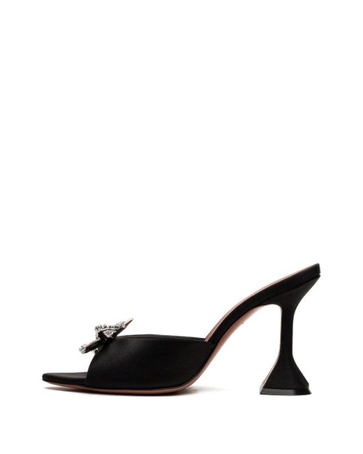 AMINA MUADDI Black Rosie 95mm Crystal-embellished Sandals