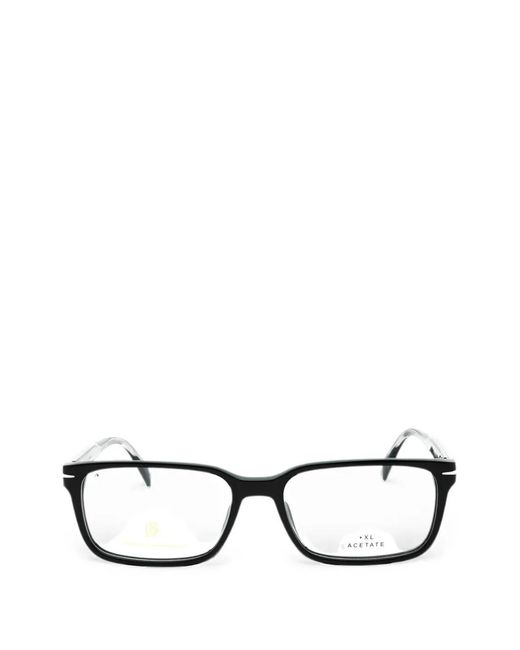 David Beckham Black Rectangle-Frame Glasses for men