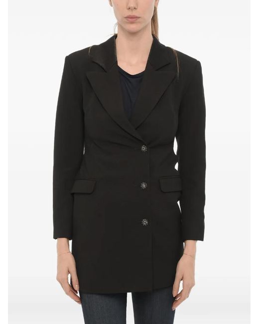 AllSaints Black Erykah Double-Breasted Blazer