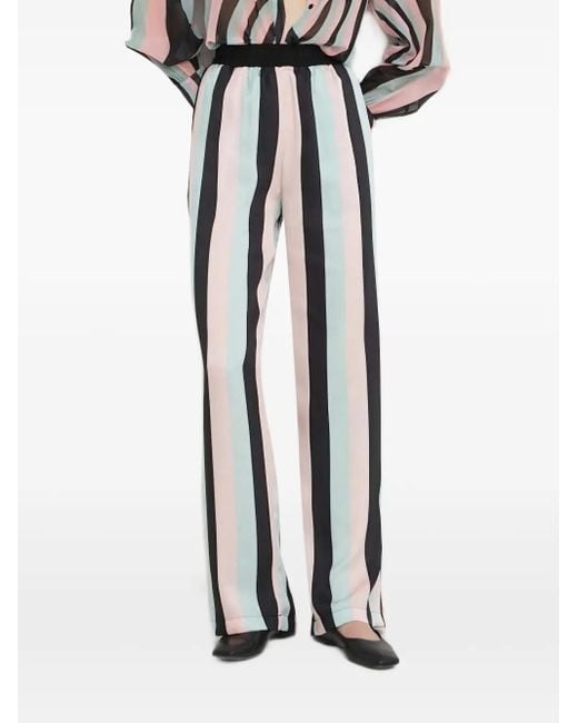 Pantalon Rayé À Taille Élastiquée Silvian Heach en coloris Black