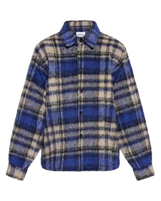 Adererror チェック シャツジャケット ブルー | Lyst