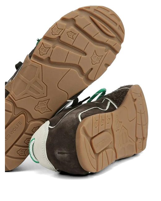 Naked Wolfe Black Ace Panelled Sneakers for men