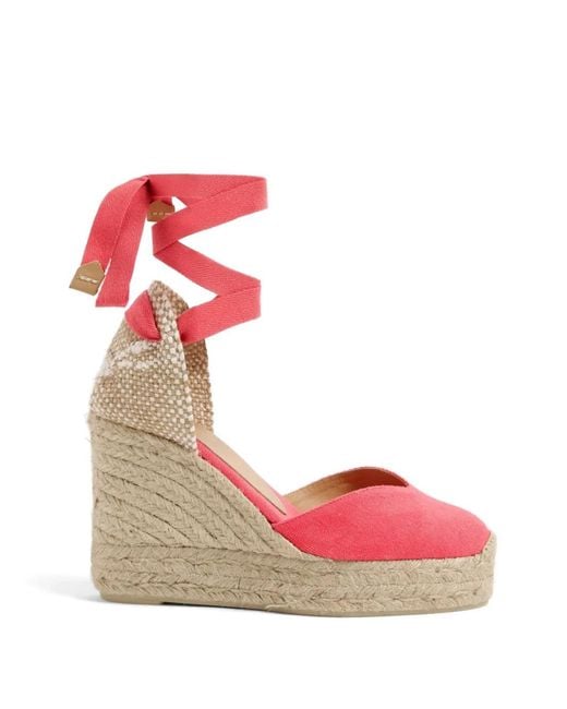 Castaner Pink Chiara Wedge Espadrilles