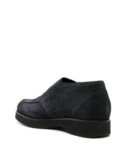 Doucal's Black Slip-On Suede Boots for men