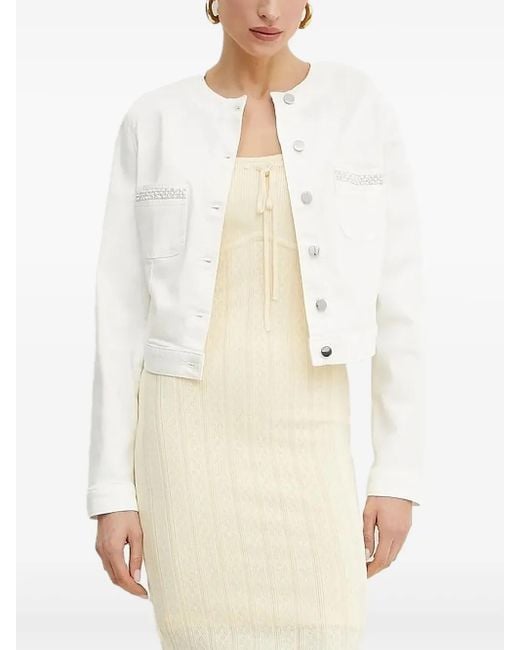 Chaqueta con cierre de botón Guess de color White