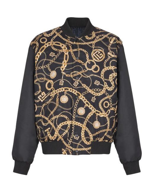 Balmain Wendbare Bomberjacke in Gray für Herren