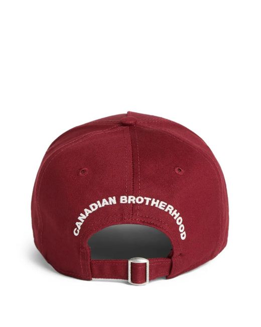 DSquared² Red Mini-Logo Baseball Cap for men
