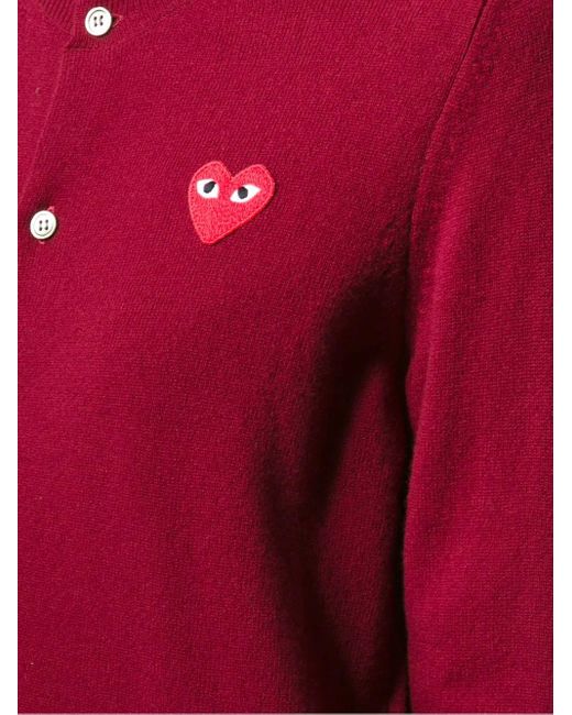 COMME DES GARÇONS PLAY Red Basic Cardigan