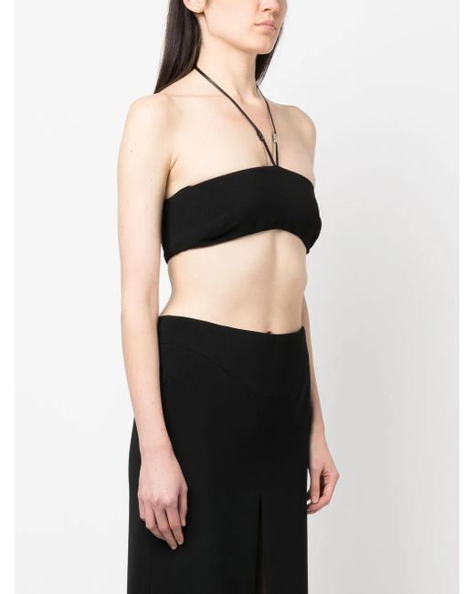 DSquared² Black Halterneck Bralette Top