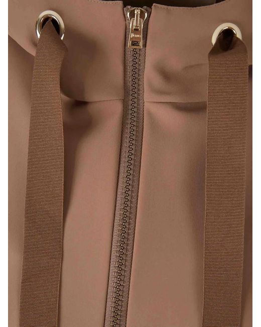 Herno Brown Zip-Up Hooded Jacket