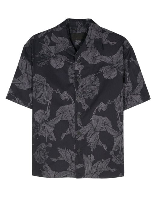 Camisa bowling con motivo floral Neil Barrett de hombre de color Gray