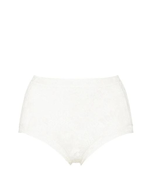 Eres White Volute High-Waisted Lace Briefs
