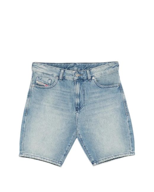 DIESEL Blue D-Fin Belt-Loop Shorts for men
