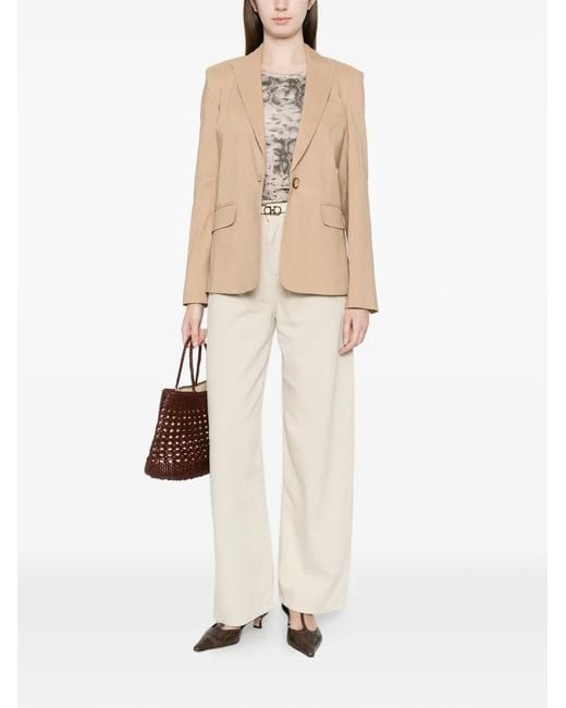 Pinko Natural Blazer À Boutonnière