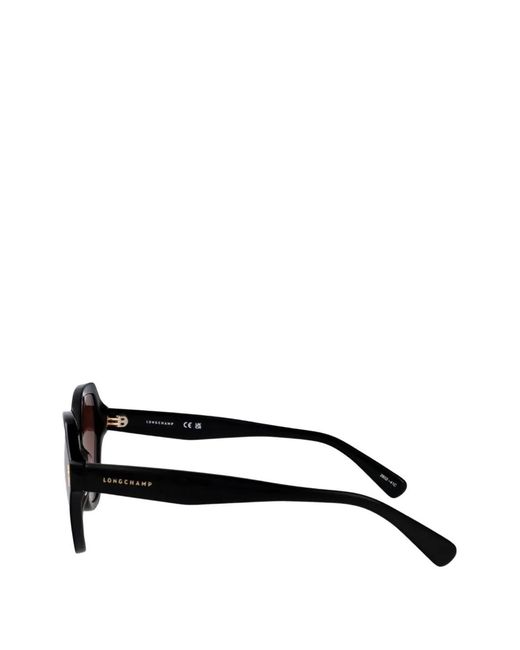 Longchamp Black Geometric-Frame Sunglasses