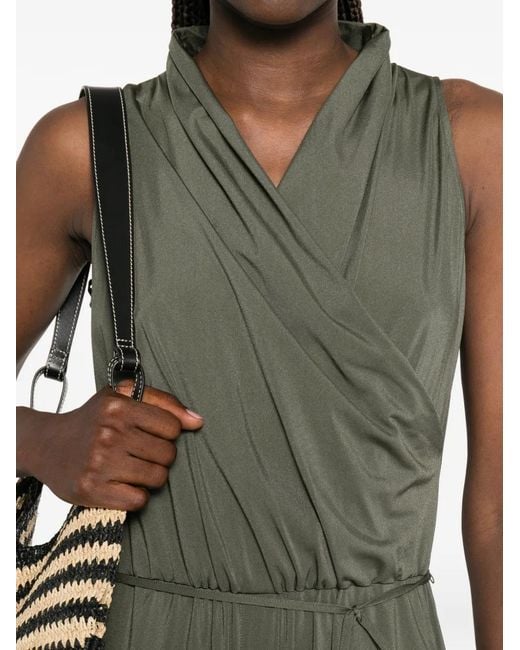 Luisa Cerano Green Combinaison À Design Sans Manches