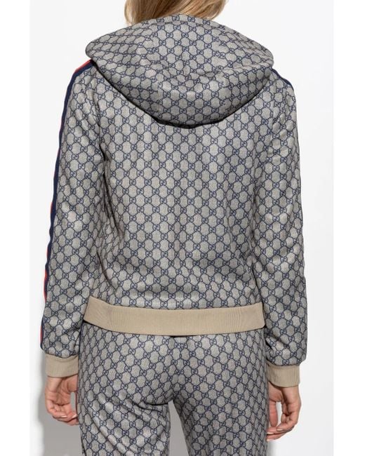 Gucci フーデッド モノグラム ジャケット Gray