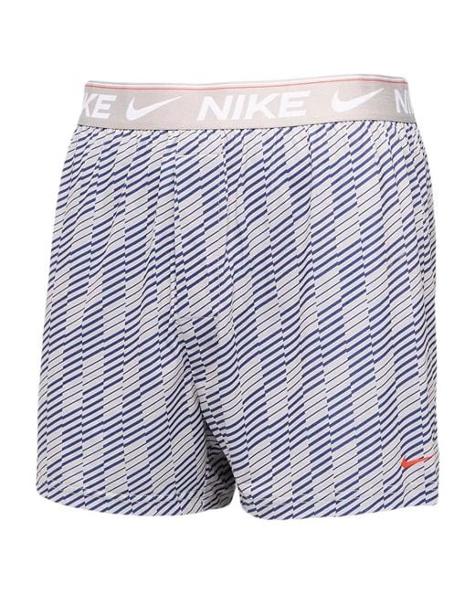 Nike Blue Elastic-Waistband Boxer Shorts (Pack Of Three) for men