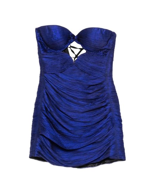Maria Lucia Hohan Blue Saeeda Cutout Mini Dress
