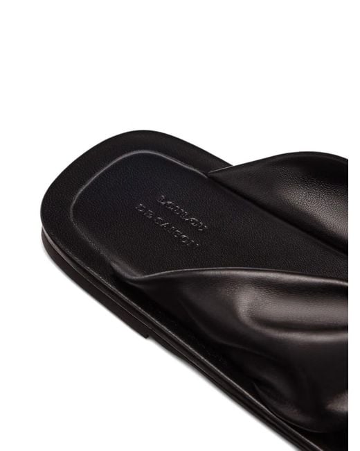 Loulou de Saison Black Leather Sandals