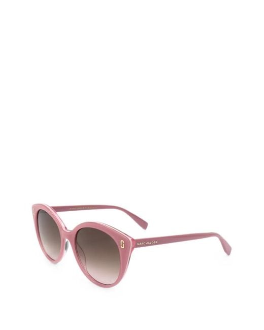 Marc Jacobs Pink Logo-Plaque Sunglasses