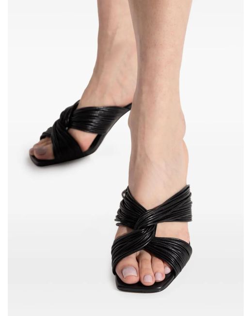 MICHAEL Michael Kors Black Alessia Open-Toe Mules
